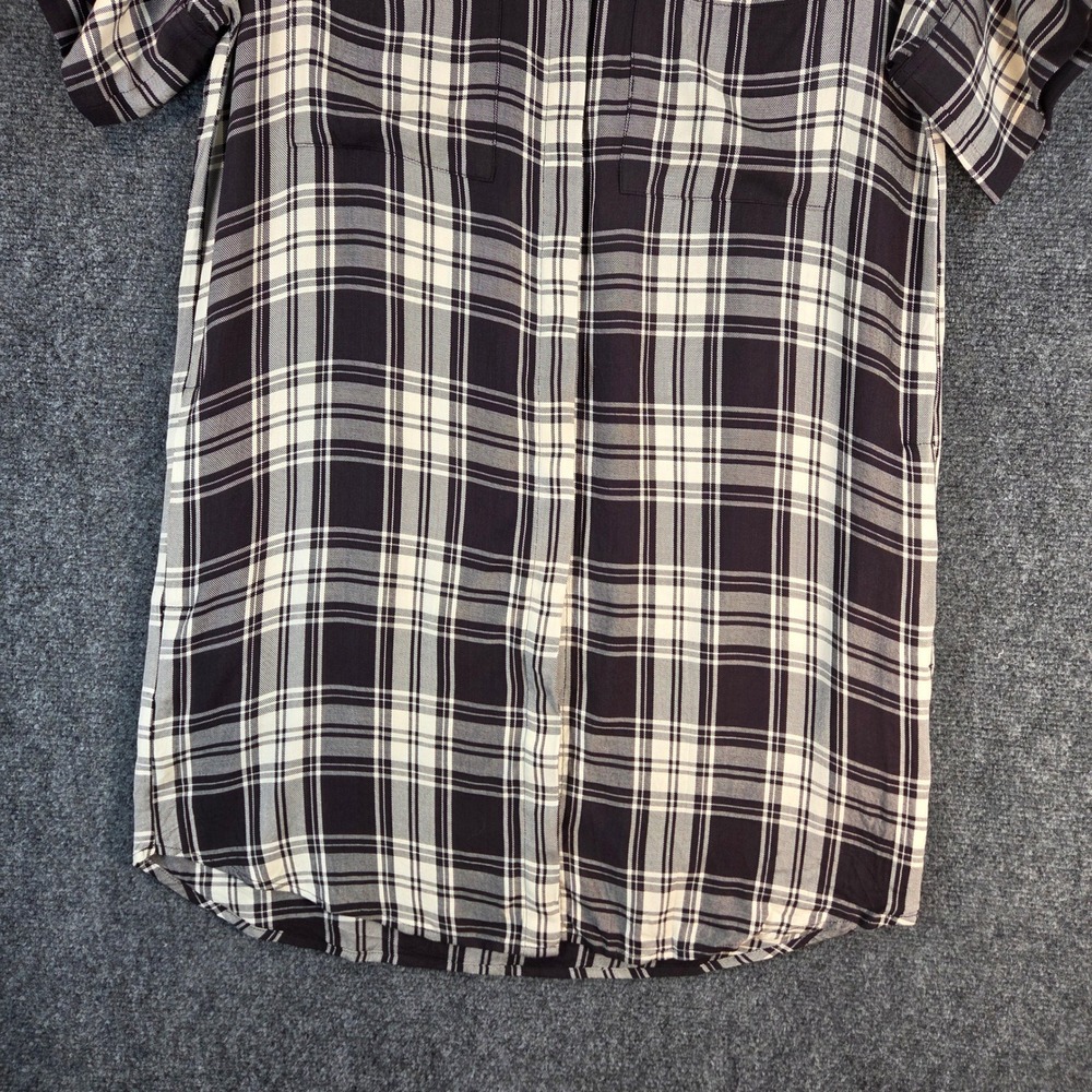 Madewell Plaid Shirt Dress Women's XS Relaxed Fit Casual Summer Mini Pockets - Picture 3 of 13
